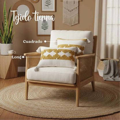 Cojín tejido Tierra