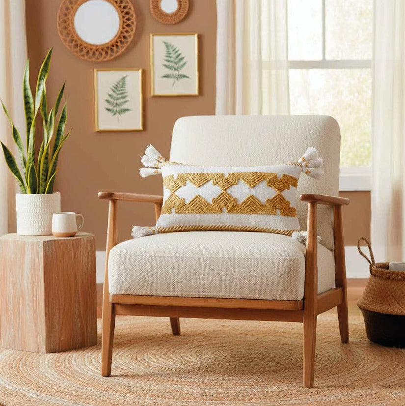 Cojín tejido Tierra