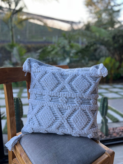 Cojín Rustic nudo gris